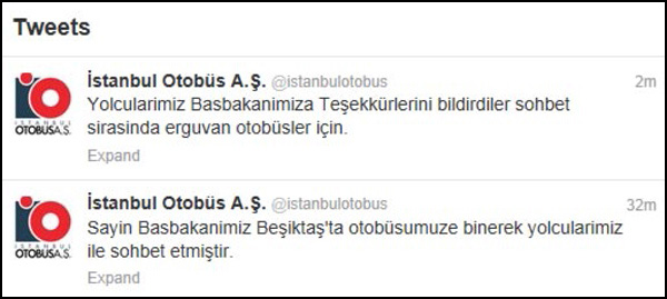 Başbakan Erdoğan İETT otobüsüne bindi